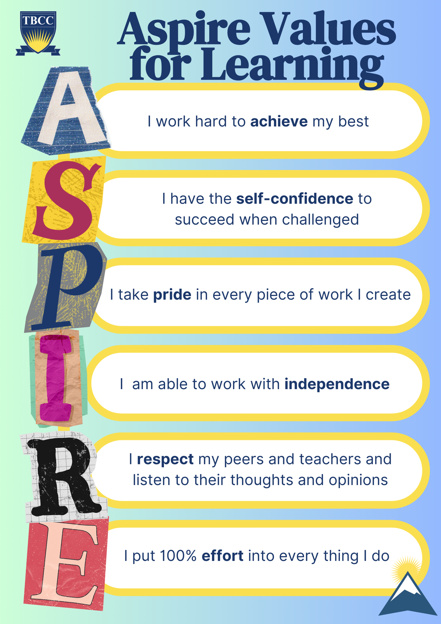 Aspire Values for Learning